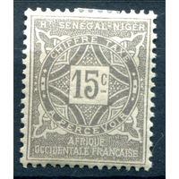 Французские колонии - Верхний Сенегал и Нигер - 1915г. - орнамент, служебные марки, 15 с - 1 марка - чистая, без клея [Mi 10]. #4-W1-135-A-1