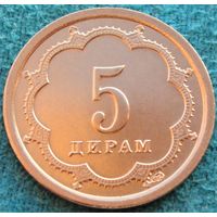 Таджикистан. 5 дирамов 2001 год  KM#2.1  "СПМД"