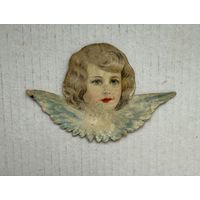 Старинный Дрезденский картонаж ангел оригинал