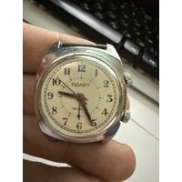 С 1 рубля!рабочие Часы будильник полёт 18 камней редкость !распродажа коллекции !