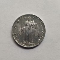 Ватикан 5 лир 1951 г.
