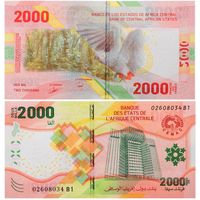 Центрально - Африканские Штаты 2000 франков  КФА  2020 год UNC