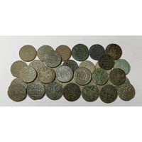 Лот монет РИ. Полушка. 35 шт