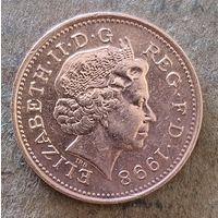 Великобритания 1 пенни 1998 г., KM# 986