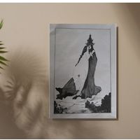 Обри Бердслей 'Роза Лимы', копия, тушь, бумага, формат А1