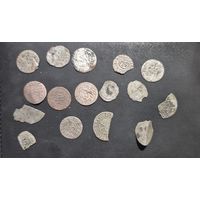 Солид Кристины, обломки других монет, сборный лот.