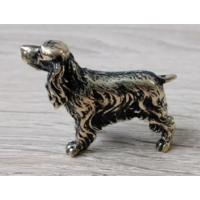 Статуэтка миниатюра Спаниель Бронза