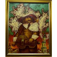 Картина Суворов А.Б.  "Лирник", 2006 г. Холст, масло.  40х60 см