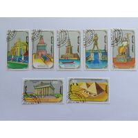 Марки  Семь чудес света Монголия 1990   7  шт - 6,00 руб.