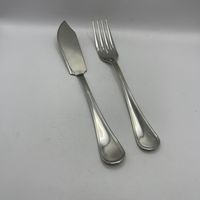 Большие нож и вилка для сервировки рыбы. Италия. 3744