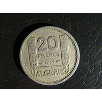 Алжир. 20 франков. 1949. С 20 копеек. Распродажа коллекции. Смотрите другие лоты.
