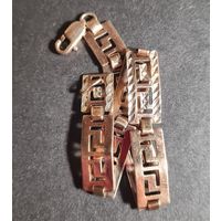 Браслет серебро, позолота 925, лот#21, С РУБЛЯ! МНОГО ЛОТОВ С РУБЛЯ БЕЗ МЦ!