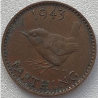 Великобритания 1 фартинг 1943 г.