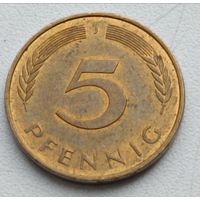 Германия. 5 пфеннигов 1989 года. J.
