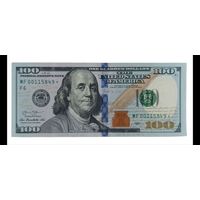 100 долларов  США 2013г.звёздная(редкая тир.128тыс.)