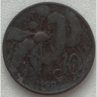 Италия 10 чентезимо 1920 г.