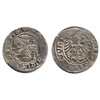 Полугрош 1518, Жигимонт Старый, Вильно. Ав - всадник c ножнами