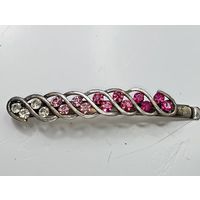 Винтажная заколка - брошь , клеймо French Club .