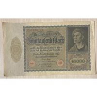 Банкнота 10000 марок 1922 год. Веймарская республика. С рубля без МЦ.