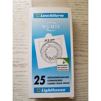 Холдеры Leuchtturn Opnima 50*50 мм для монет 37,5 мм, самоклеющиеся.
