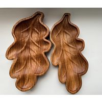 Поднос из дуба, сервировочное блюдо Дерево Дубовый лист Цена разная