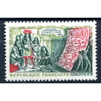 Франция - 1962г. - 300 лет текстильному заводу по производству гобеленов, король Людовик XIV - 1 марка - полная серия, MH [Mi 1397]. #2-Fr-61-A-1