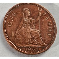 1962 год Англия  пенни