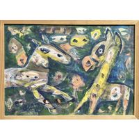 Акулов В.И "Панегирика свободы", 2019г. Бумага, акрил. Размер с рамой 47.5х34.5 см.