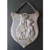 Старый ринграф с цепочкой плакетка икона медальон св. Мария