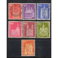 Швейцария 1960-7 Исторические здания Стандарт #701,703-5,708-9,863
