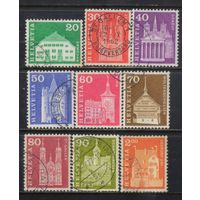 Швейцария 1960-7 Исторические здания Стандарт #701,703-5,708-9,862-3,881