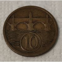 Чехословакия 10 геллеров, 1928 (14-19-15)
