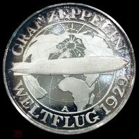 С рубля без мц! Медаль в серебре 1980 3 рейхсмарки 1929 цеппелин