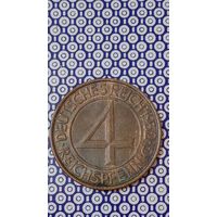 Германия 4 рейхспфеннига 1932 A