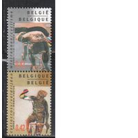 Бельгия-2002(Мих.3102-3103)  **   , Спорт,  Велосипеды, Велоспорт,