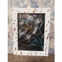 Картина в рамке, графика, ручная работа