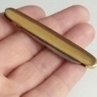 Дамский перочинный немецкий винтажный ножик. Ручка-позолота. Клеймо. 6,5 х1,3 см.