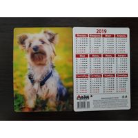 Календарик стерео 3 D Собака 2019г