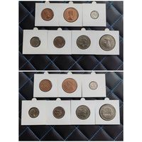 Распродажа !!! Новая Зеландия 7 монет (1/2, 1 пенни, 3, 6 пенсов, 1, 2 шиллинга, 1/2 кроны) 1960-1965 гг. аUNC