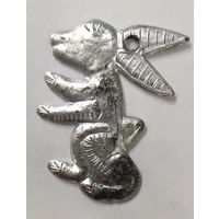 Елочная игрушка СССР пластик. Ослик.