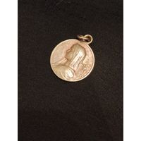 Антикварная медаль Дева Мария
