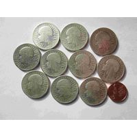 2 злотых Польша 10 монет одним лотом