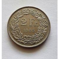 Швейцария 2 франка, 1985
