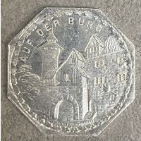 Германия Нюрнберг нотгельд 20 пфеннигов 1921 Вход в замок. трамвайный жетон