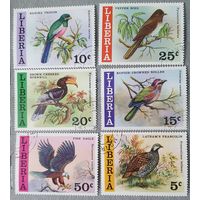 Либерия птицы фауна 6шт