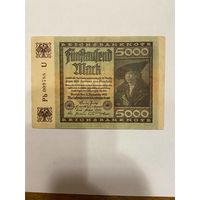 Германия 5000 марок 1922 г. -0801