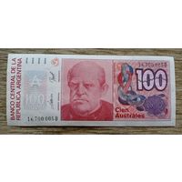 Werty71 Аргентина 100 аустралей 1985 UNC банкнота