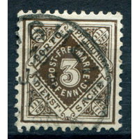 Королевство Вюртемберг - 1906/16г. - Служебные марки тип I. 3 Pf - 1 марка - гашёная [Mi 113]. #1-Wu-20-A-1
