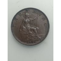 Великобритания фартинг  1936 года .