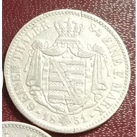 Саксония 1/6 талера 1851